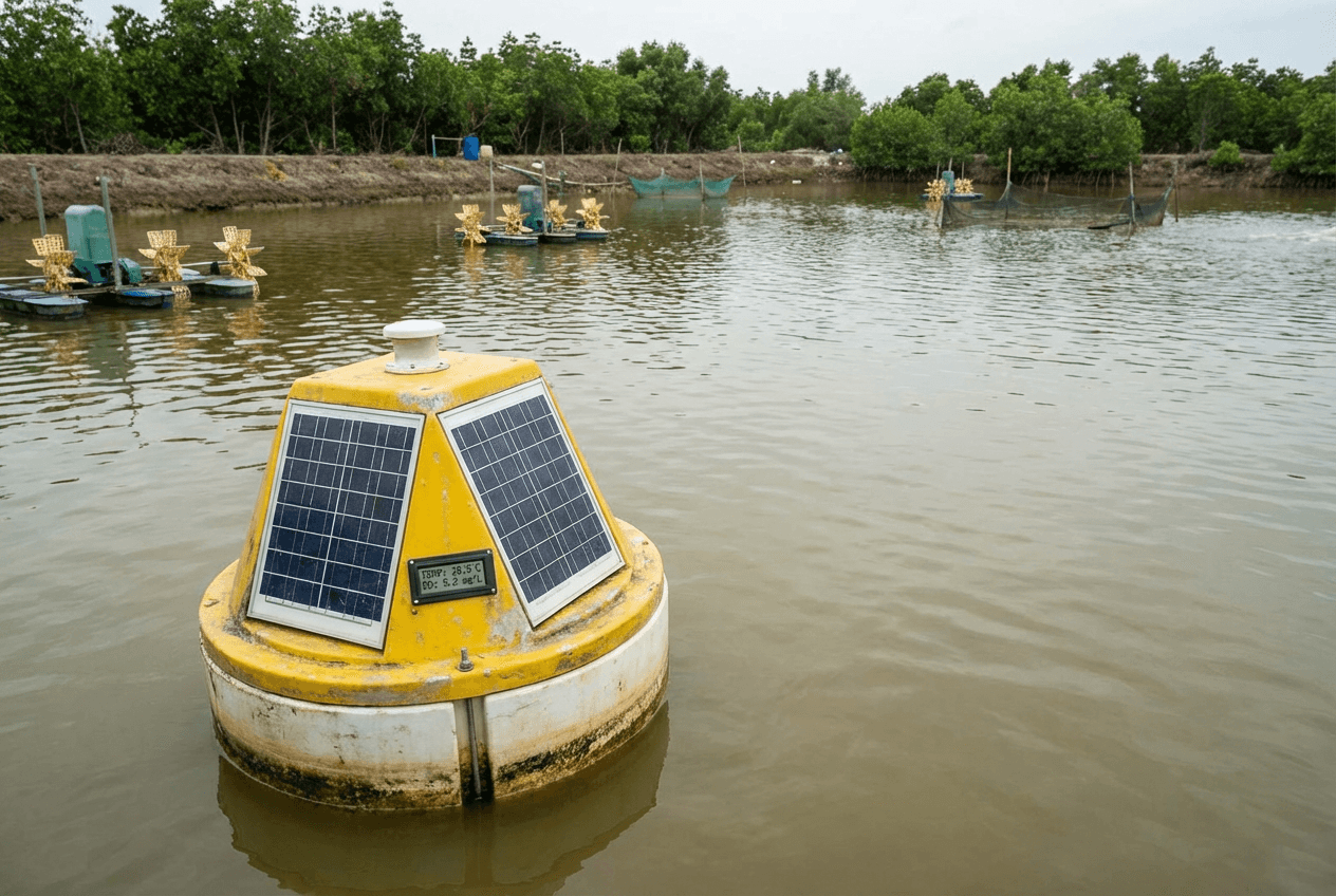 Thiết bị monitoring cho ao nuôi tôm