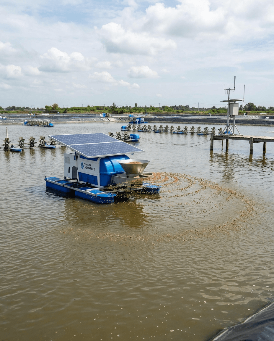 Ảnh các ao tôm từ trên cao