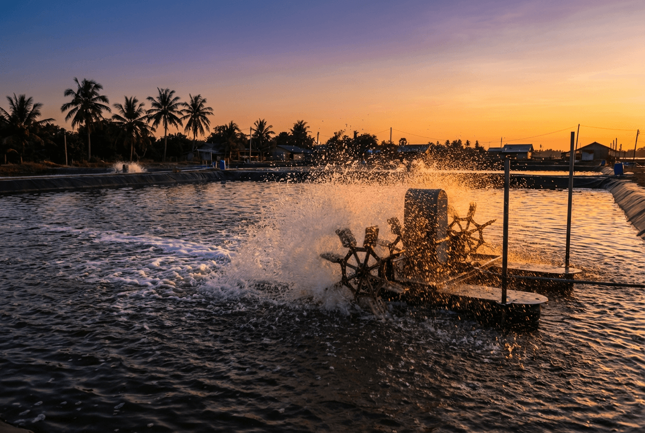 Máy làm mát cho ao nuôi tôm